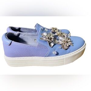 Kenneth Cole Reaction Women's Cheer Floral Platform Sneakers Purple Size 7.5